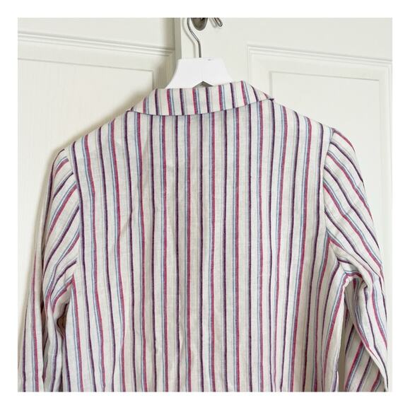 Anthropologie x DOLAN Anna Striped Double Breasted Linen Cotton Blazer NWT Sz S - Picture 7 of 11